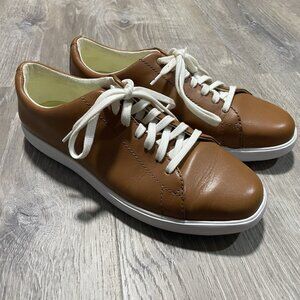 Cole Haan Grand Crosscourt Lace-Up Sneakers – Women’s 9.5 B -Pecan Brown Leather